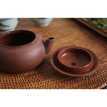 清末 紫砂朱泥急須/茶壷 120ml　P109 