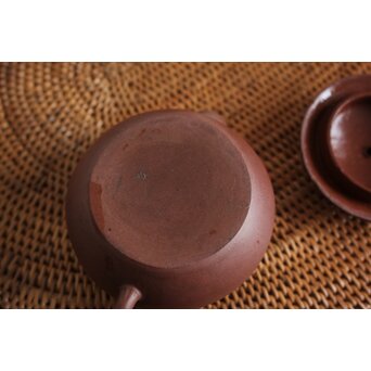 清末 紫砂朱泥急須/茶壷 120ml　P109 