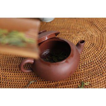 清末 紫砂朱泥急須/茶壷 120ml　P109 