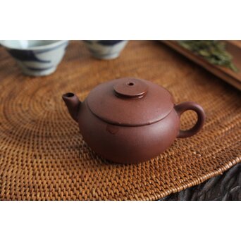 清末 紫砂朱泥急須/茶壷 120ml　P109 