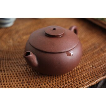 清末 紫砂朱泥急須/茶壷 120ml　P109 