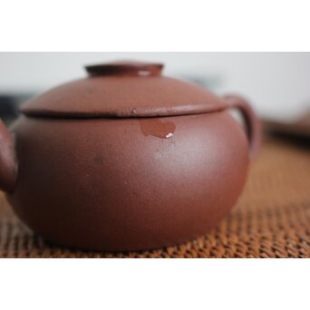 清末 紫砂朱泥急須/茶壷 120ml　P109 