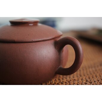 清末 紫砂朱泥急須/茶壷 120ml　P109 