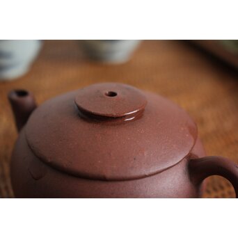 清末 紫砂朱泥急須/茶壷 120ml　P109 