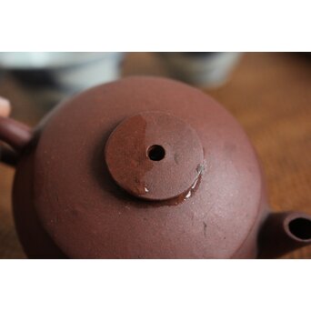 清末 紫砂朱泥急須/茶壷 120ml　P109 