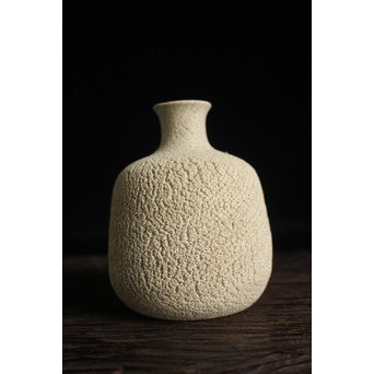 松井康成 練上嘯裂花入/徳利　P110 