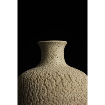 松井康成 練上嘯裂花入/徳利　P110 