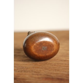 金寿堂 雨宮宗 宣徳銅 重厚四君子文鎮　M109 