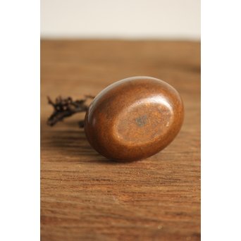 金寿堂 雨宮宗 宣徳銅 重厚四君子文鎮　M109 