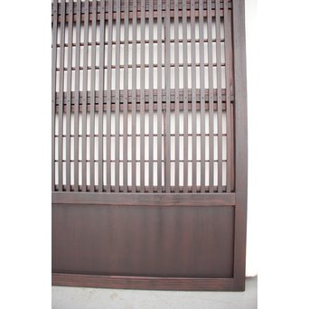 障子枠付 煤黒時代格子戸 4枚1組　L973 