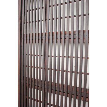 障子枠付 煤黒時代格子戸 4枚1組　L973 