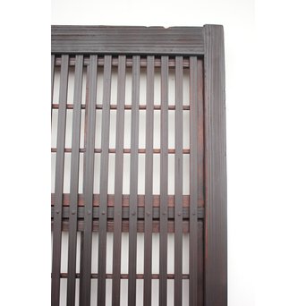 障子枠付 煤黒時代格子戸 4枚1組　L973 