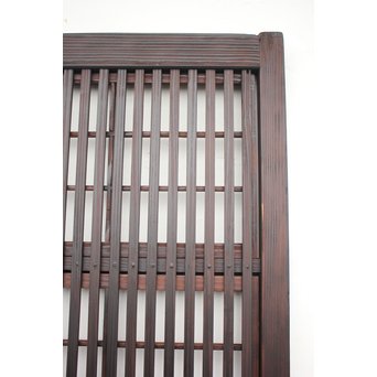 障子枠付 煤黒時代格子戸 4枚1組　L973 