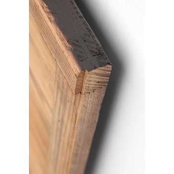 障子枠付 煤黒時代格子戸 4枚1組　L973 