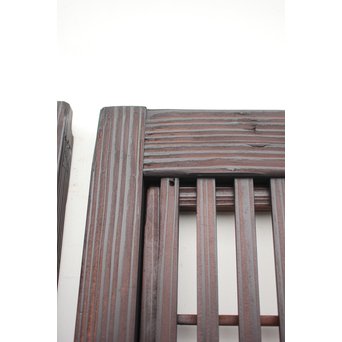 障子枠付 煤黒時代格子戸 4枚1組　L973 