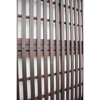 障子枠付 煤黒時代格子戸 4枚1組　L973 