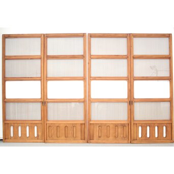 背面ガラス仕様 細身格子戸 4枚1組　L974Y 