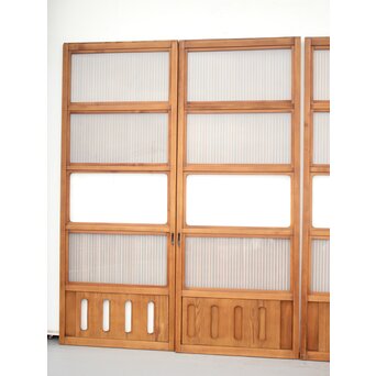 背面ガラス仕様 細身格子戸 4枚1組　L974Y 