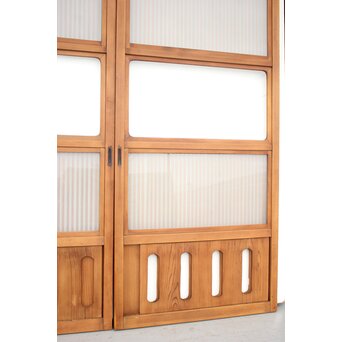 背面ガラス仕様 細身格子戸 4枚1組　L974Y 