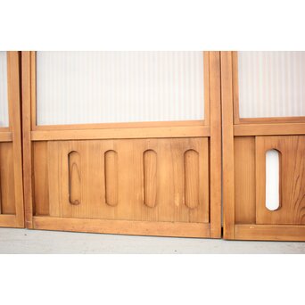 背面ガラス仕様 細身格子戸 4枚1組　L974Y 