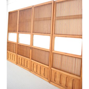 背面ガラス仕様 細身格子戸 4枚1組　L974Y 