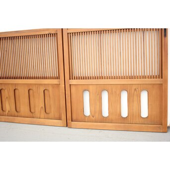 背面ガラス仕様 細身格子戸 4枚1組　L974Y 