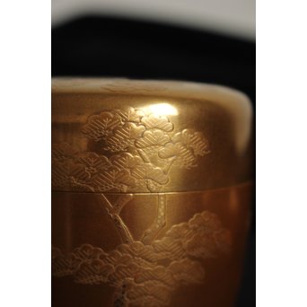 今日庵 裏千家十五代/鵬雲斎 宗室 塩釜蒔絵大棗　Q044 