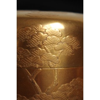 今日庵 裏千家十五代/鵬雲斎 宗室 塩釜蒔絵大棗　Q044 