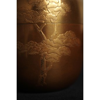 今日庵 裏千家十五代/鵬雲斎 宗室 塩釜蒔絵大棗　Q044 