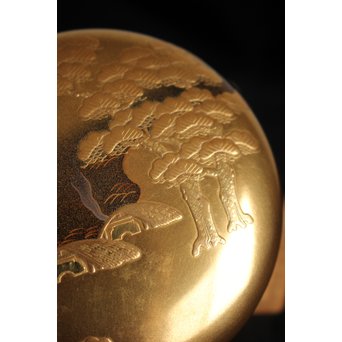 今日庵 裏千家十五代/鵬雲斎 宗室 塩釜蒔絵大棗　Q044 