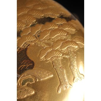 今日庵 裏千家十五代/鵬雲斎 宗室 塩釜蒔絵大棗　Q044 