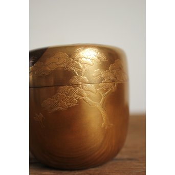 今日庵 裏千家十五代/鵬雲斎 宗室 塩釜蒔絵大棗　Q044 