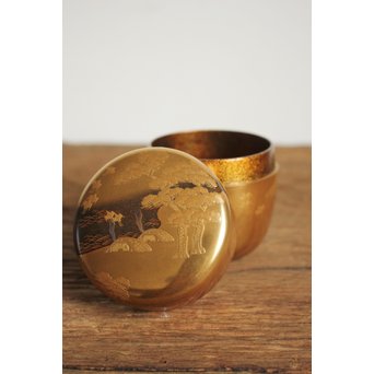 今日庵 裏千家十五代/鵬雲斎 宗室 塩釜蒔絵大棗　Q044 