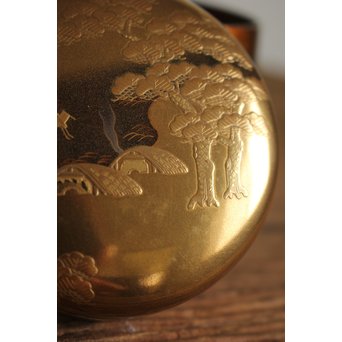 今日庵 裏千家十五代/鵬雲斎 宗室 塩釜蒔絵大棗　Q044 