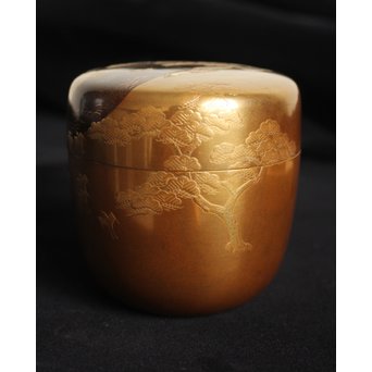 今日庵 裏千家十五代/鵬雲斎 宗室 塩釜蒔絵大棗　Q044 