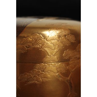 今日庵 裏千家十五代/鵬雲斎 宗室 塩釜蒔絵大棗　Q044 