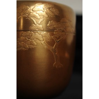 今日庵 裏千家十五代/鵬雲斎 宗室 塩釜蒔絵大棗　Q044 