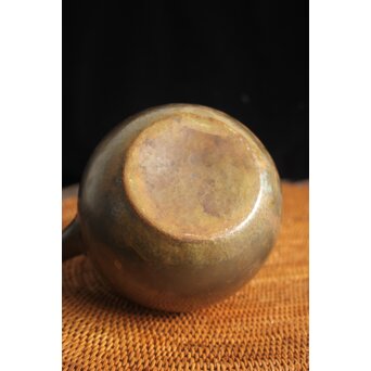 金谷五郎三郎 銅製砲口 銀遊環摘 日ノ丸型急須/湯沸　M112 