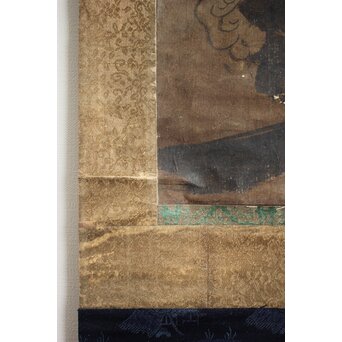 仏画 不動明王図 紙本水墨掛軸　Z084 