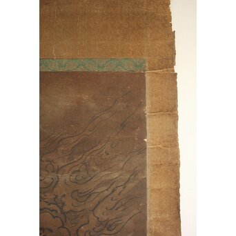 仏画 不動明王図 紙本水墨掛軸　Z084 