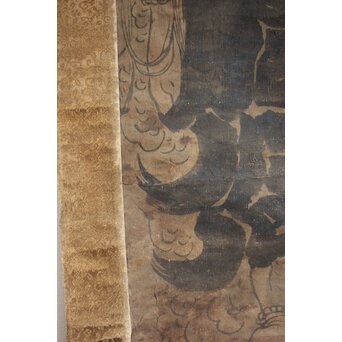 仏画 不動明王図 紙本水墨掛軸　Z084 