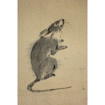 鼠一匹 掛軸　Z085 