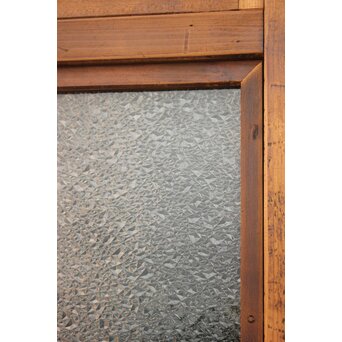 障子枠付 黒柿腰板の格子戸 2枚1組　L975Y 