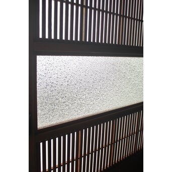 障子枠付 黒柿腰板の格子戸 2枚1組　L975Y 