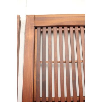 障子枠付 黒柿腰板の格子戸 2枚1組　L975Y 