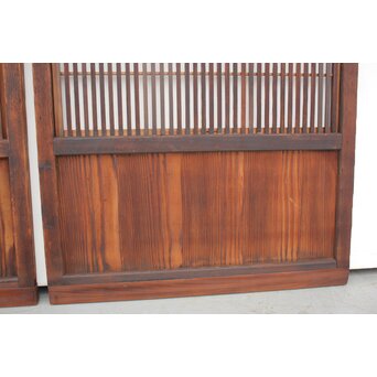 障子枠付 細身格子戸 2枚1組　L977 