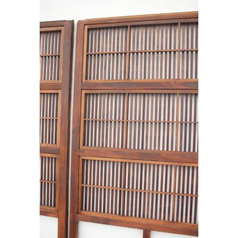 障子枠付 細身格子戸 2枚1組　L977 