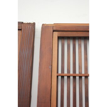 障子枠付 細身格子戸 2枚1組　L977 