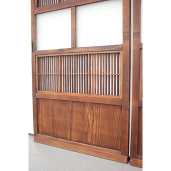 障子枠付 細身格子戸 2枚1組　L977 