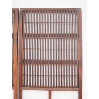 障子枠付 細身格子戸 2枚1組　L977 